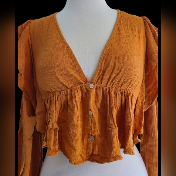 Le Lis size S burnt orange top - Picture 5 of 8